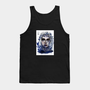 slavic mythology demon blue leafs Tank Top